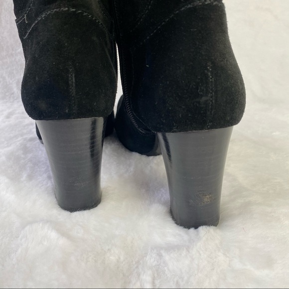 Stuart Weitzman Black Leather Heeled Boots - Picture 6 of 12